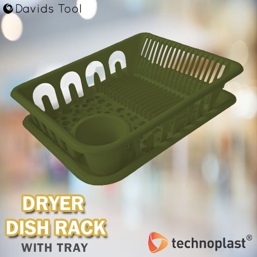 Rak Pengering Piring Plastik Dapur Dish Rack Minimalis Tehnoplast