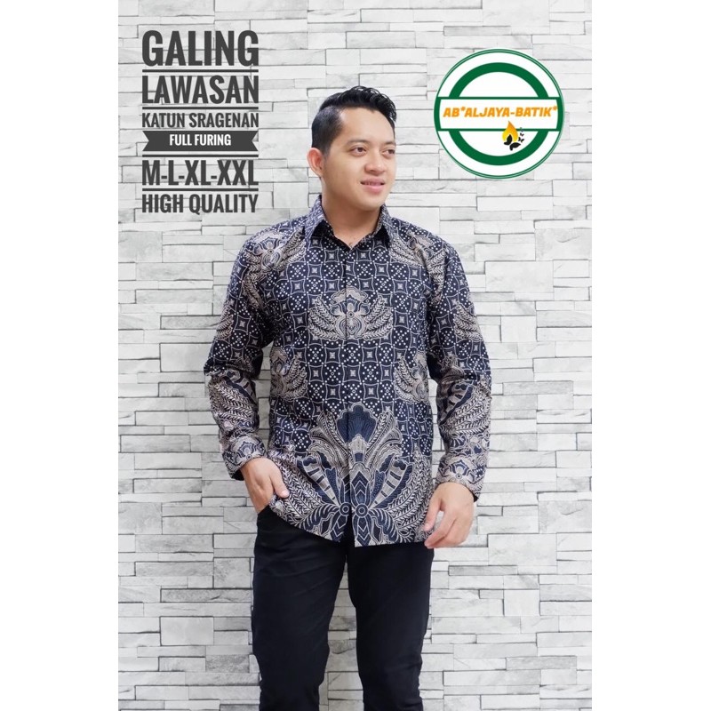 BATIK PRIA GALING LAWASAN LAPIS FURING KATUN HALUS SRAGENNA SIZE M-XXL HIGH QUALITY