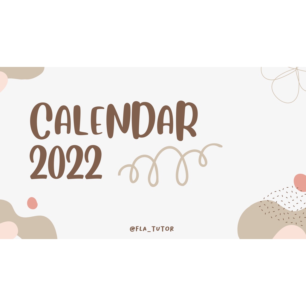KALENDER PASTEL CANTIK CUTE ESTETIK CALENDAR 2022 AESTHETIK