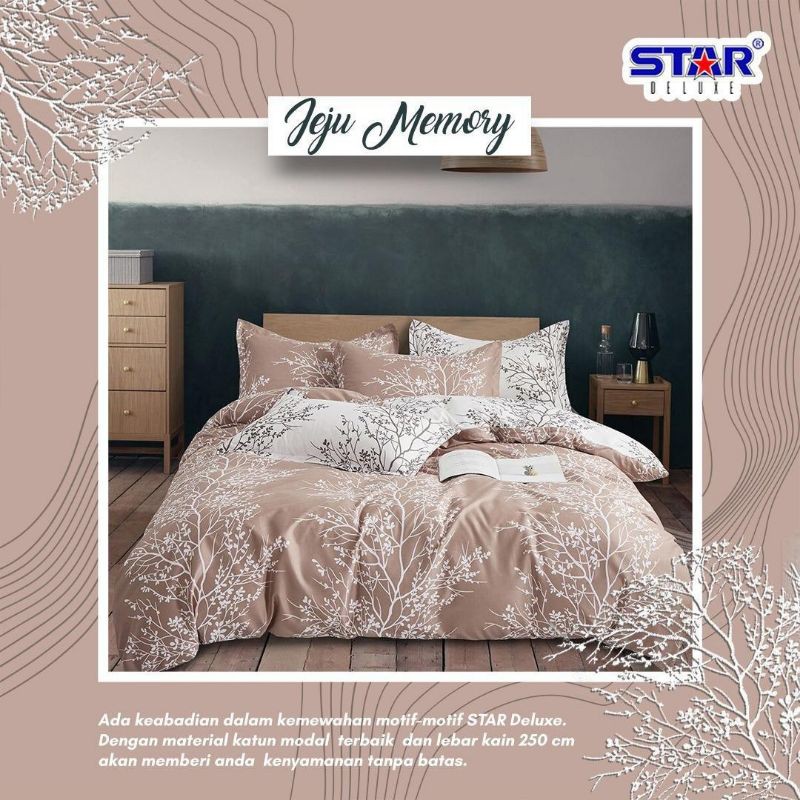 BEST SELLER  Sprei Katun Star Motif Jeju Memory