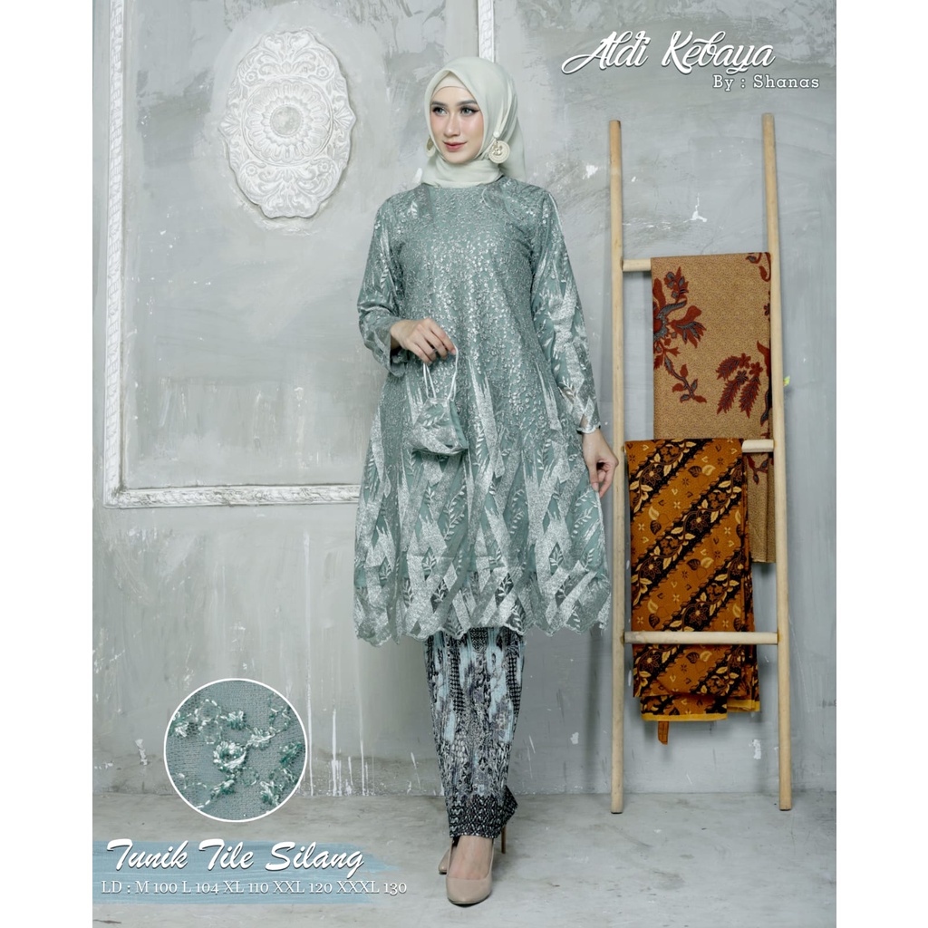 Kadai.baju / Kebaya tunik tille / Kebaya brukat jumbo / Kebaya remaja / Kebaya modern