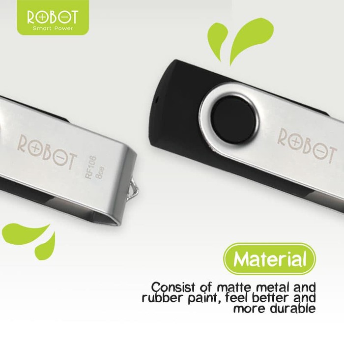 FLASHDISK USB 2.0 ROBOT RF104 Storage 4GB 4G 4 GB Rotatable U-Disk - Garansi Resmi 1 year original