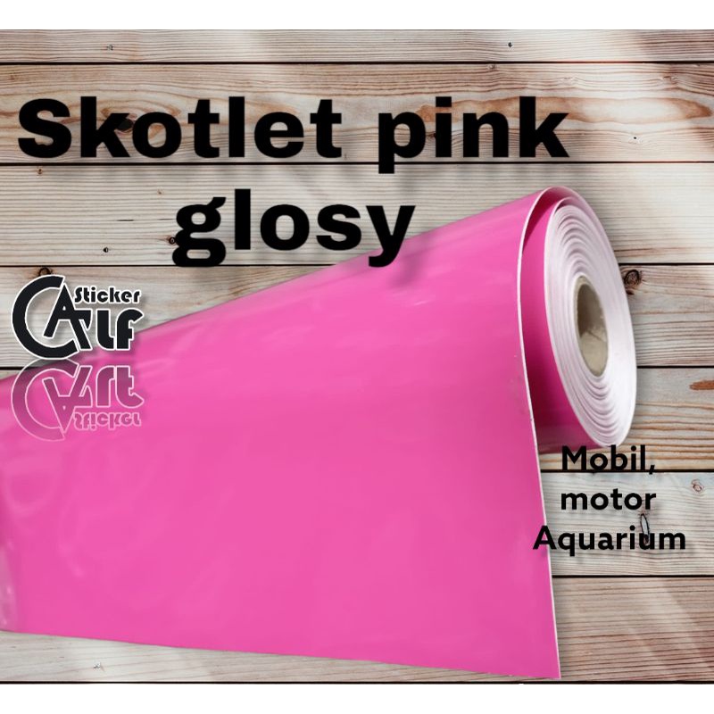 sticker. skotlet pink glosy /doff.skotlet sepeda motor.aquarium