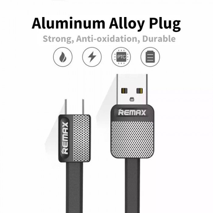 Kabel Remax Micro USB RC-044m Metal Data Cable Platinum Fast Charging