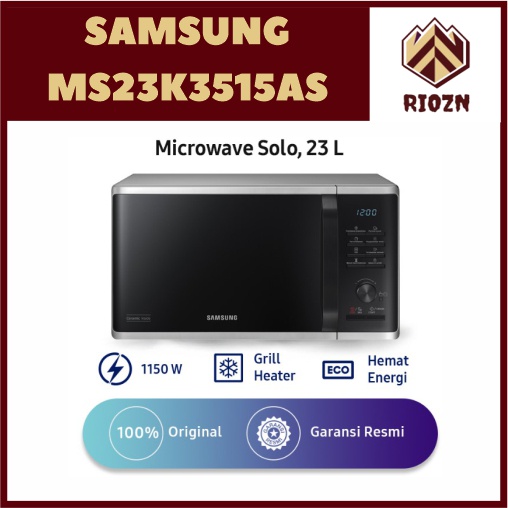 SAMSUNG Microwave Solo 23L MS23K3515AS/SE MS23K3515 3515