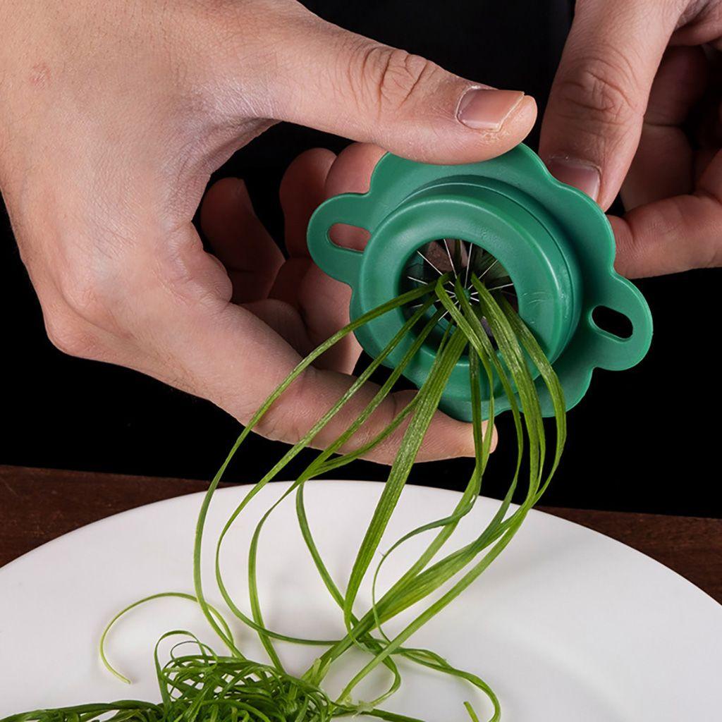 REBUY Green Onion Slicer Kreatif Multifungsi Kawat Bawang Hijau Gadget Dapur Speedy Safe Parutan Sayur