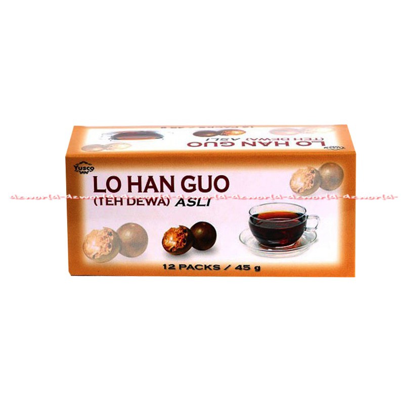 Lo Han Guo Teh Dewa 12 Pack terbuat dari buah asli china yang kaya akan khasiat dan manfaat Lohanguo Lohan Kho