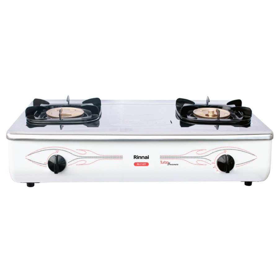 Kompor Gas Rinnai RI 712T Gas Stove 2 Tungku RI712T Stainless