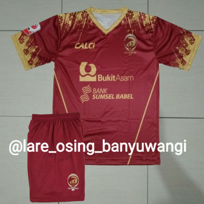 SETELAN DEWASA SRIWIJAYA FC HOME 2020 MERAH MARON JERSEY CELANA LIGA 2 TERBARU PRINTING