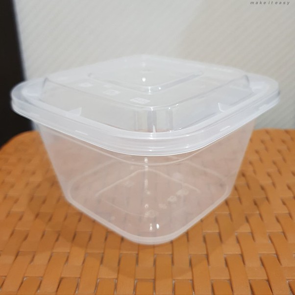 kotak makan plastik 500 ml SQ / Thinwall container 500 ml SQ / isi 25