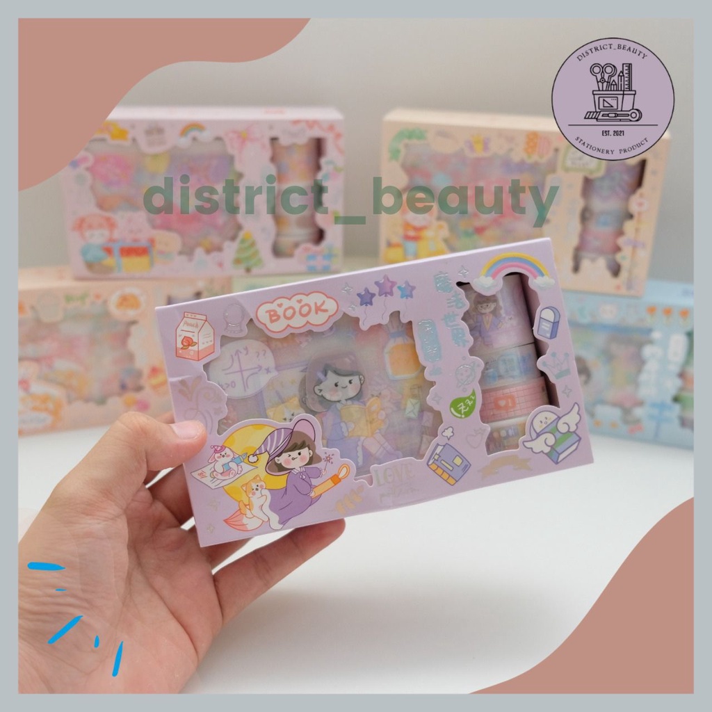 

PAKET SOLATIP STIKER PEREMPUAN WASHI TAPE AESTHETIC SOLATIP KARAKTER LUCU