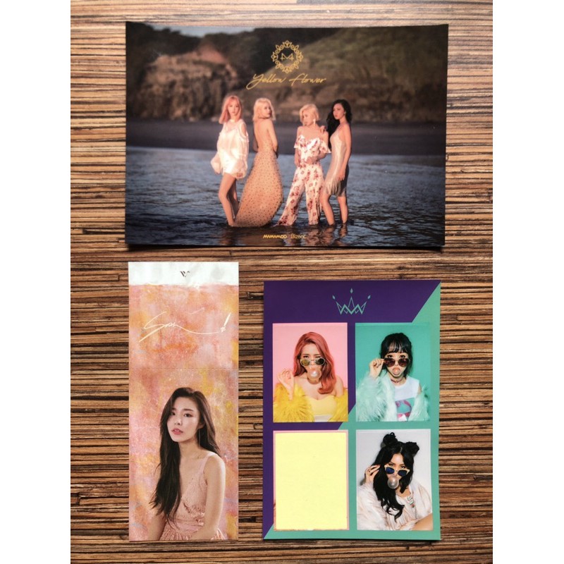 MAMAMOO Purple Yellow Flower Bizent POB & Wheein Soar Photo Ticket