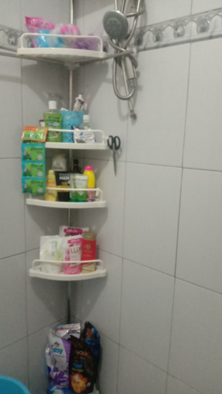 Rak Gantung Corner Toilet Organizer Tempat Sabun Shampoo Odol Kamar Mandi 83 X 26 X 6 Cm