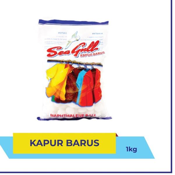 ➧ Sea Gull Seagull Kamper putih kiloan kapur barus 1kg 1 kilo 1000 gram - Butiran Besar ➽