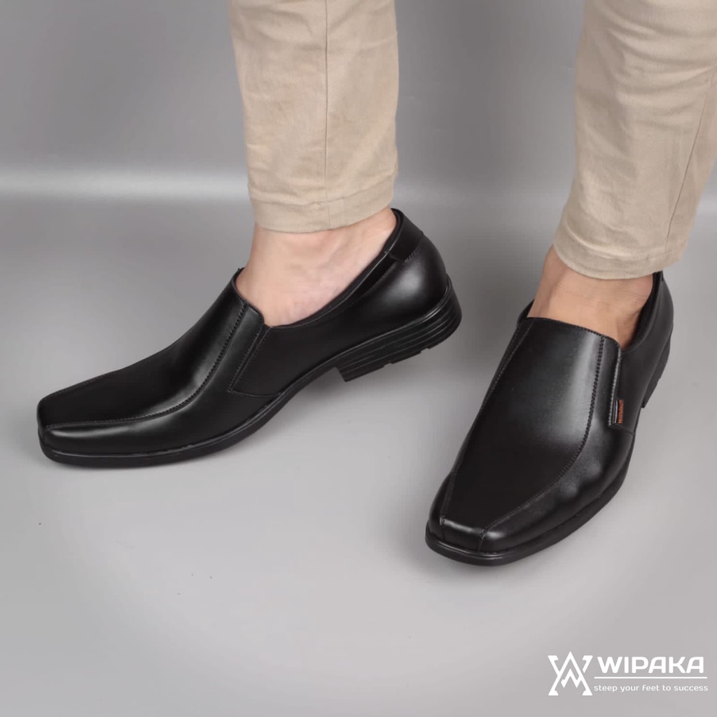 WIPAKA - Sepatu Pantofel Pria Pantofel Hitam Sepatu Pantofel Kulit Kerja