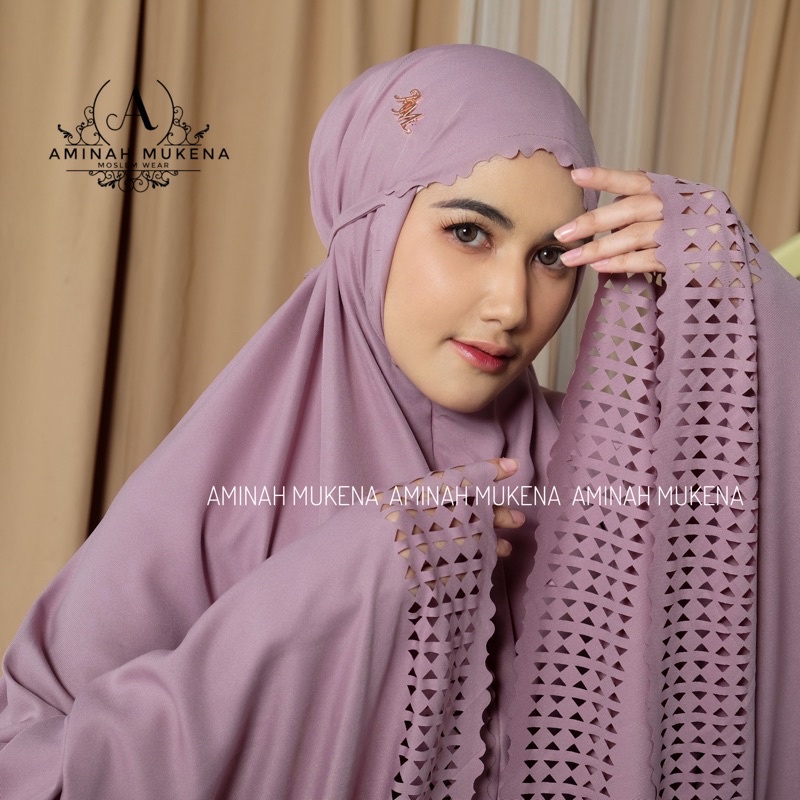 Mukena Dewasa Shakilla 2 in 1 Laser Cut Mewah Aminah