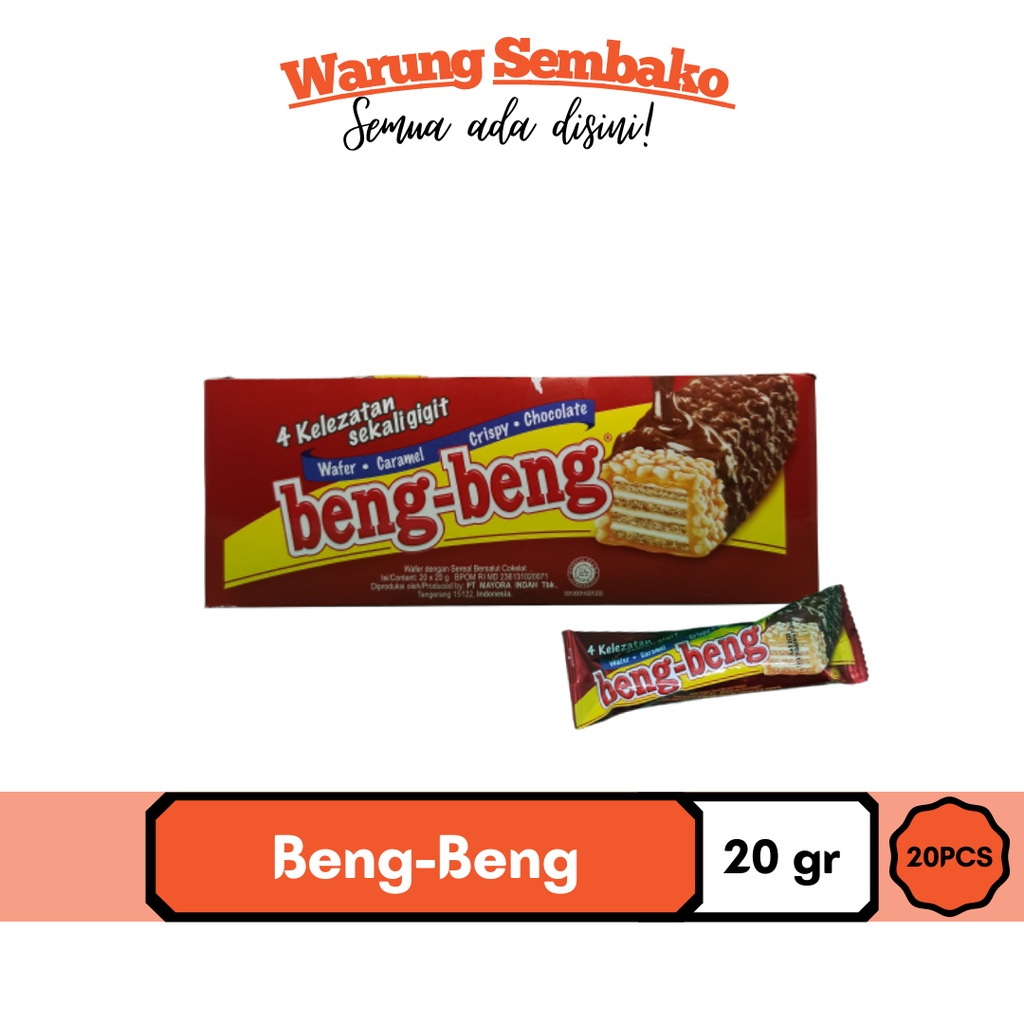 

Beng-beng Wafer Caramel Crispy Chocolate 20g (1 Box 20 Pcs)