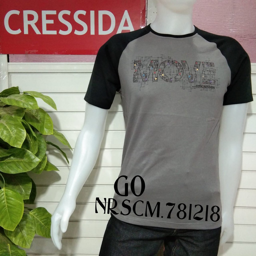 gof CRESSIDA KAOS Pakaian Pria Atasan Kaos Oblong Casual Santai Slimfit Lengan Pendek Original Brand