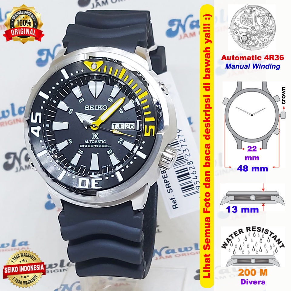 Seiko Prospex SRPE87K1 Baby Tuna Silicone - Jam Tangan Pria SRPE87