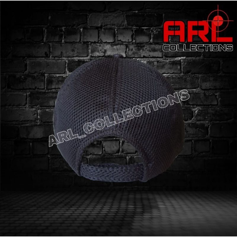 topi jala army double mes hitam / topi jaring velcro tactical