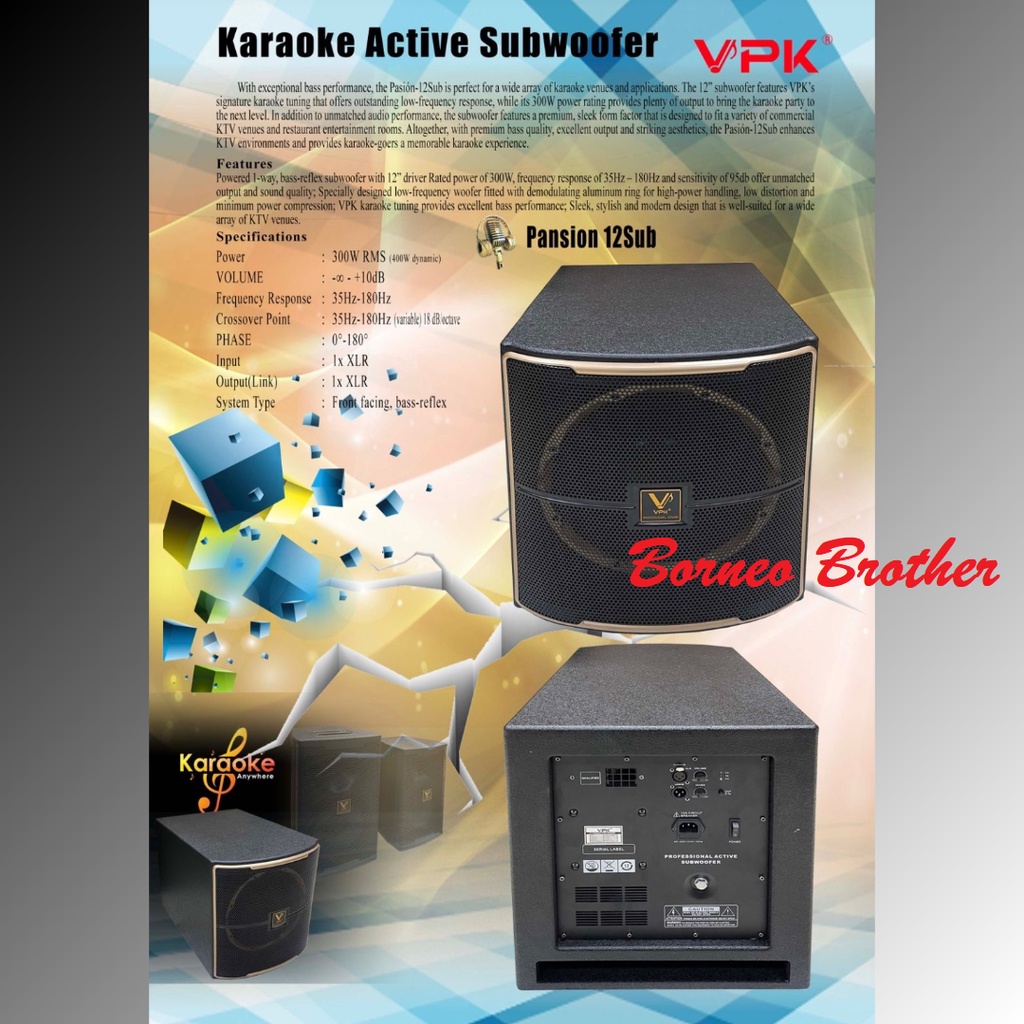 VPK Pansion 12Sub Pansion12Sub Original Subwoofer Aktif 12 Inch