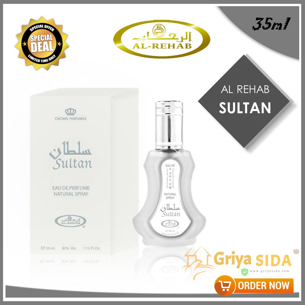 Parfum al rehab sultan 35ml original minyak wangi alrehab spray aroma sultan PROMO!