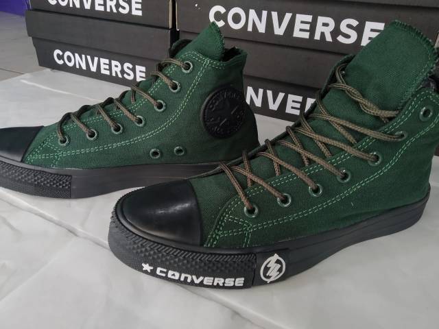 Sepatu Pria Boots Converse Chuck Taylor 70s Hight Hijau Army / tinggi Premium