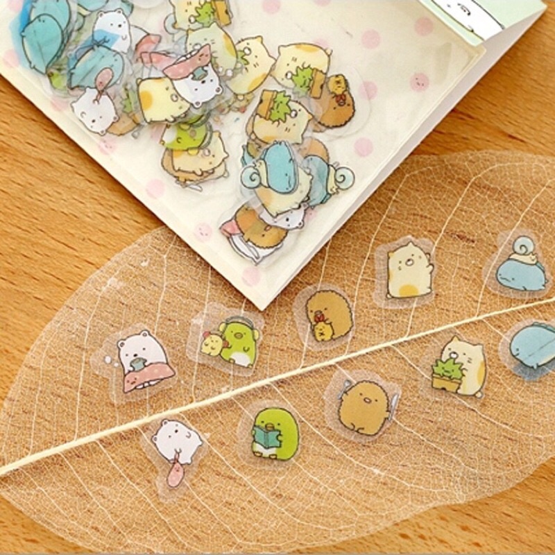 

(SHARING!! 15pcs) mini sticker PET lucu untuk scrapbooking materials / DIY Bullet Journal