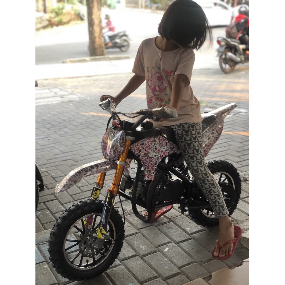 Motor Mini Trail Kxd 50cc Mesin 2tak Shopee Indonesia