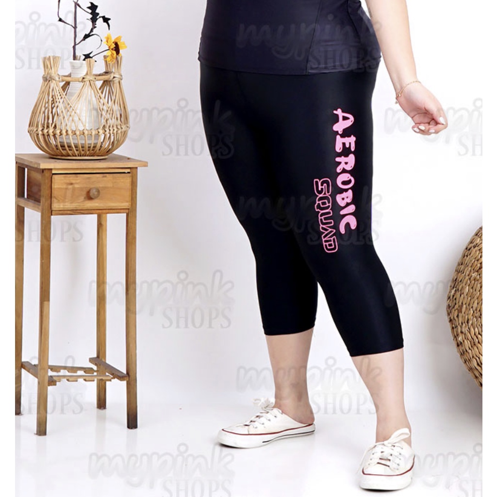 PROMO Legging Senam Jumbo Size Aerobic Squad / Legging Senam Wanita Bigsize / Bisa sampai 90kg