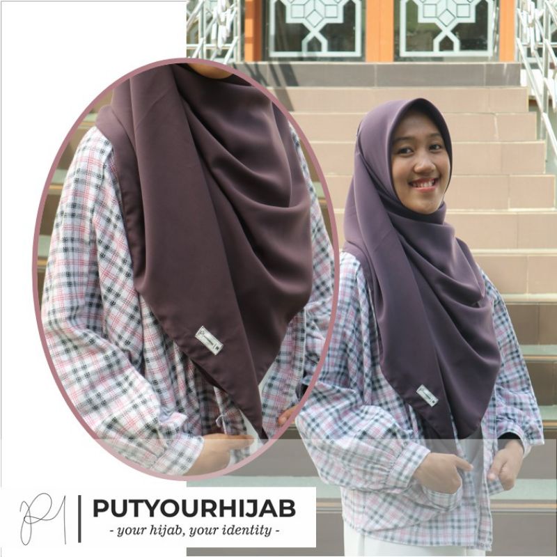 Hijab Wolfis Premium Segitiga (series monokrom)
