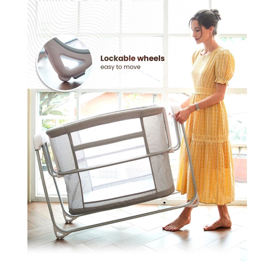 Box Bayi Tempat Tidur Bayi Cocolatte Auto Sway Sidebed With Bluetooth / Cocolatte Auto Sway Side Bed MX Height Adjustable