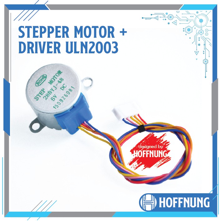 Motor Stepper 28BYJ 28 BYJ 48 5V + Driver ULN 2003 ULN2003