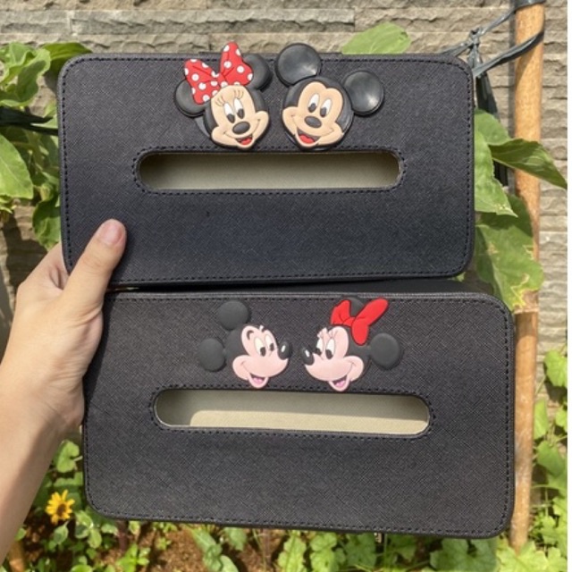 gantungan hook tempat tissue mobil hook mickey minnie         TISU KLIP MIKEY // tissue jepit gantungan tissu mobil sunvisor holder kotak tissue mobil