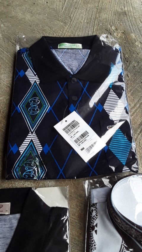 Kaos Kerah Pria Crocodile Hijau Bahan Katun Halus 0743