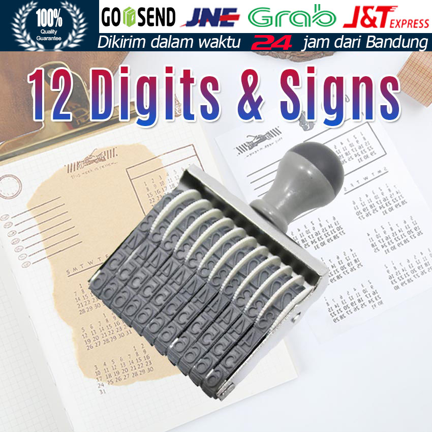 

DIY Stempel Angka Manual 12 Digit 5mm Date Stamp / Stempel Tanggal Number Stamp Stempel LUNAS