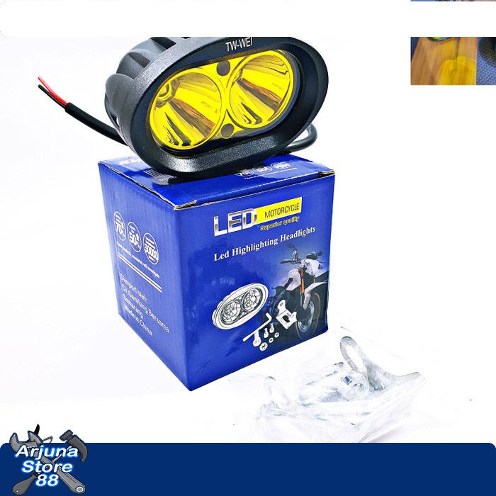 Lampu Sorot LED Cree Owl 2 Mata Kuning 20 Watt Motor Lampu Tembak