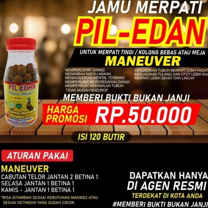 

BOOM SALE PIL EDAN JAMU MERPATI ASLI 100%