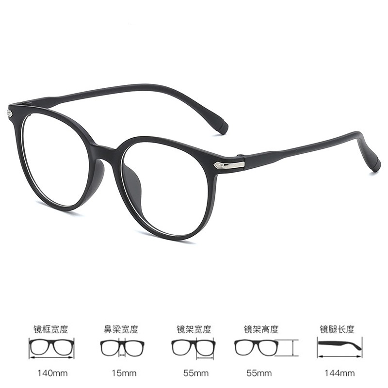 Blue Light Blocking Filter Glasses Anti Eyestrain Decorative Computer  Unisex Round  Eyeglasses