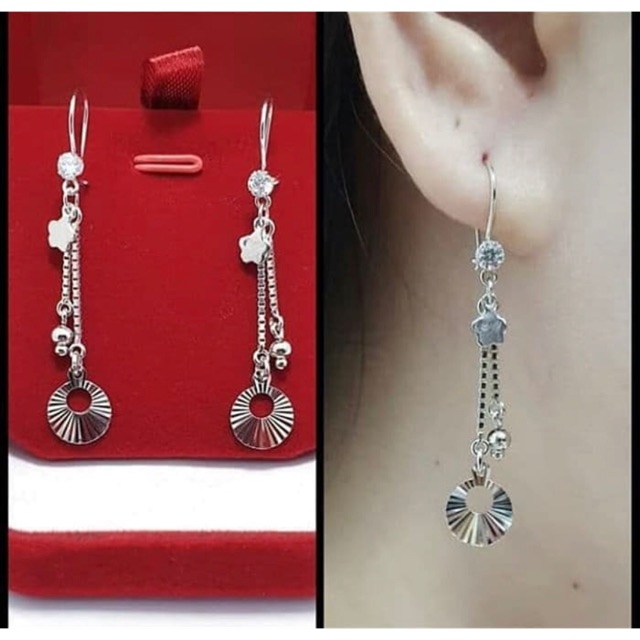 Anting wanita perak 925 lapis emas putih anting perak 925 S112
