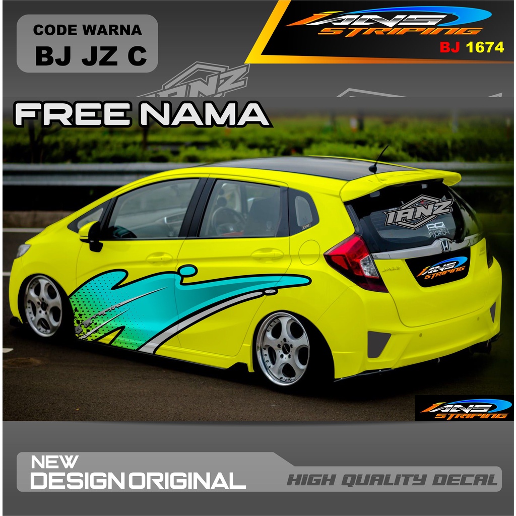 STIKER DECAL MOBIL HONDA JAZZ AYLA AGYA / STIKER VARIASI MOBIL / STRIPING MOBIL TERBARU