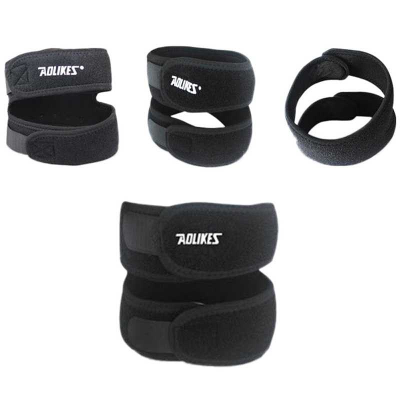 AOLIKES Sepasang Pelindung Lutut GYM Fitness Power Lifter Knee Support Strep Gym Lutut Powerlifting Fitness