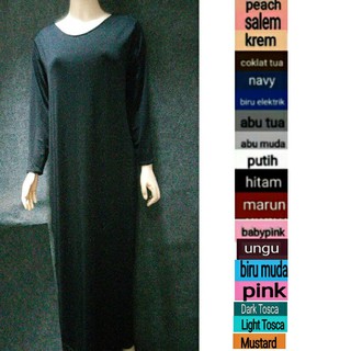 Jual LS Dalaman Gamis Baju Panjang Inner Long Dress Lengan Panjang