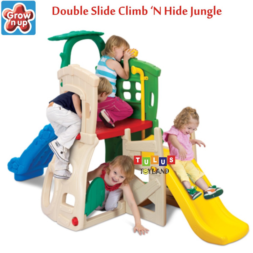 Perosotan Grow n Up Double Slide Climb n Hide Jungle Playground Seluncuran Besar Mainan Anak Slides