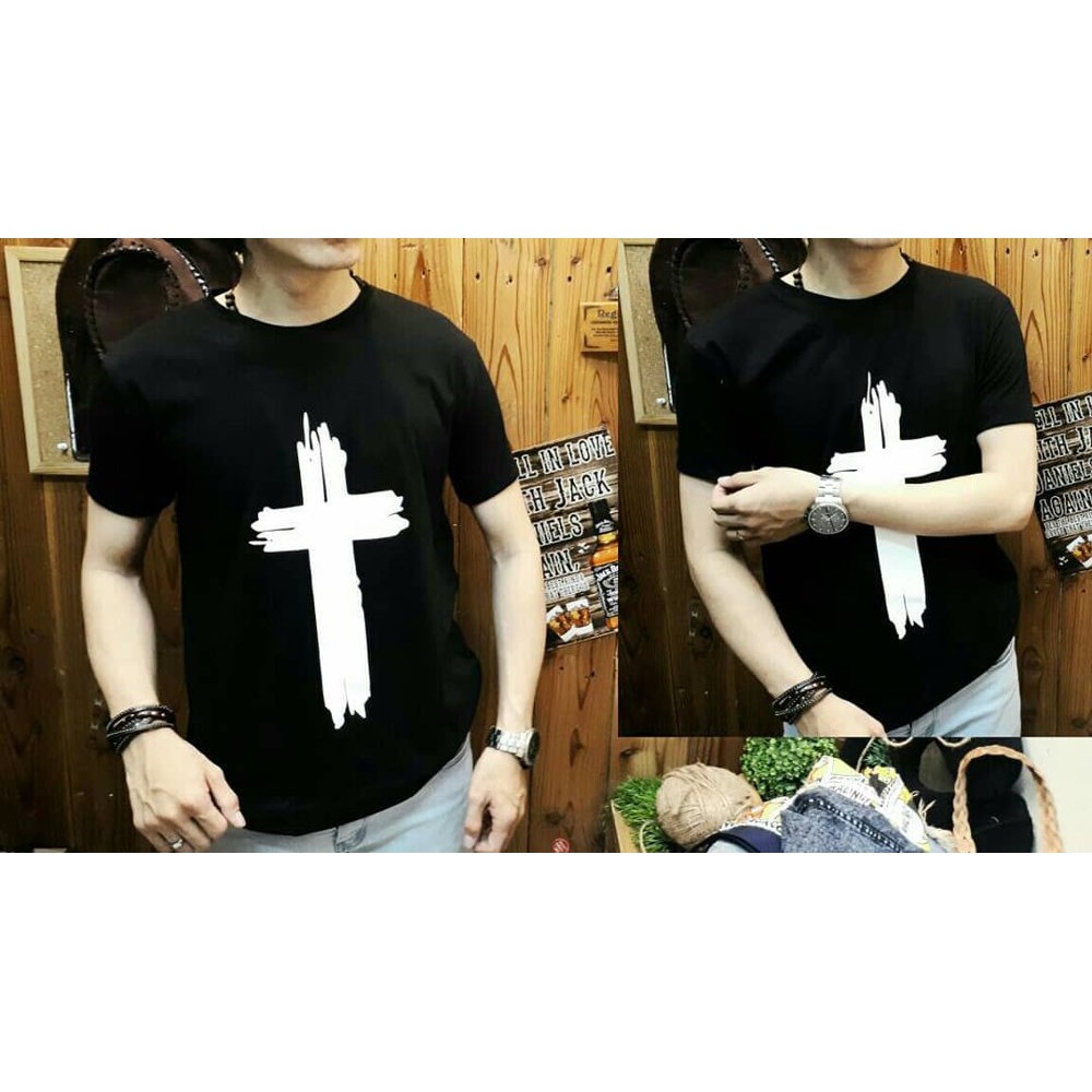 kaos salib jesus hitam