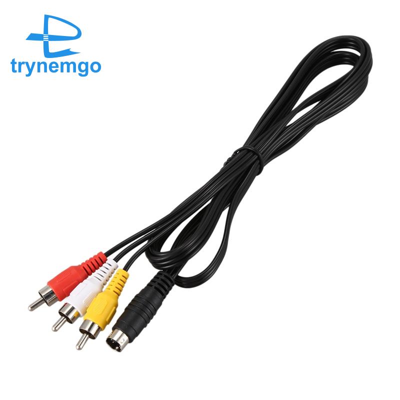 1.5M 4.9ft 3 RCA Male to 4 Pin S-Video Male TV PC Conversion Cable