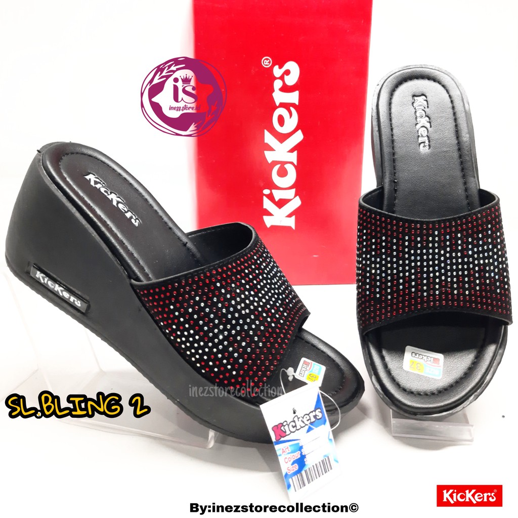 WEDGES SANDAL WANITA SLOP KICKERS PERMATA KODE SL.BLING