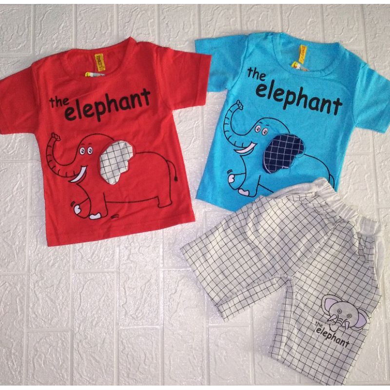 Setelan anak xunkids motif the elephant
