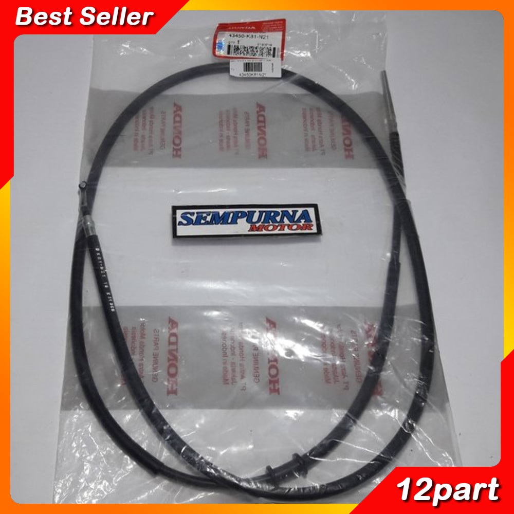 KABEL REM KIRI BELAKANG NEW BEAT FI ESP 2016-2017 ORIGINAL HONDA 43450-K81-N21 HQ