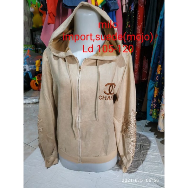 jaket Suede wanita import
